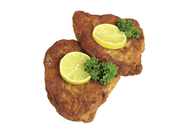 gebratene Schnitzel mit Senf 2 Stück